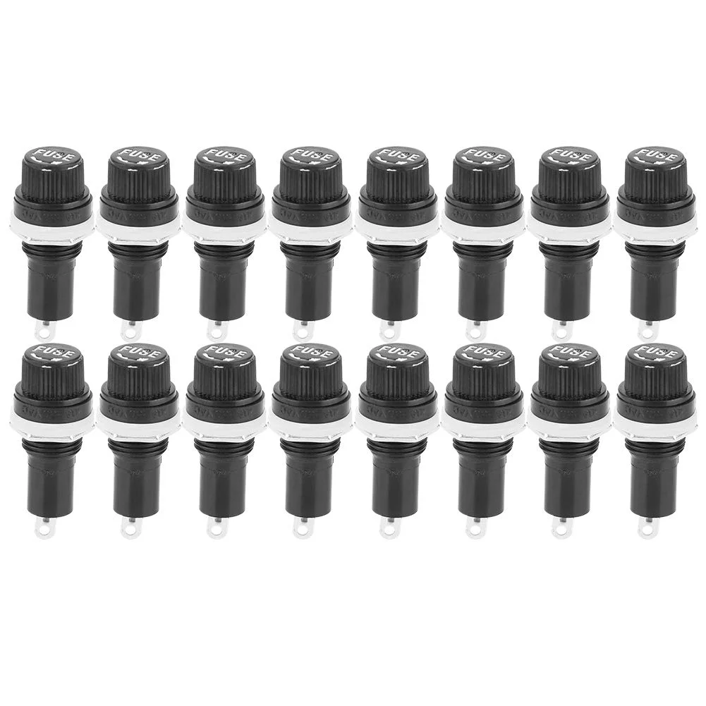 20 عدد سوکت فیوز کلاهک پیچی 5x20mm برای فیوز شیشه ای 15A 125VAC/10A 250VAC