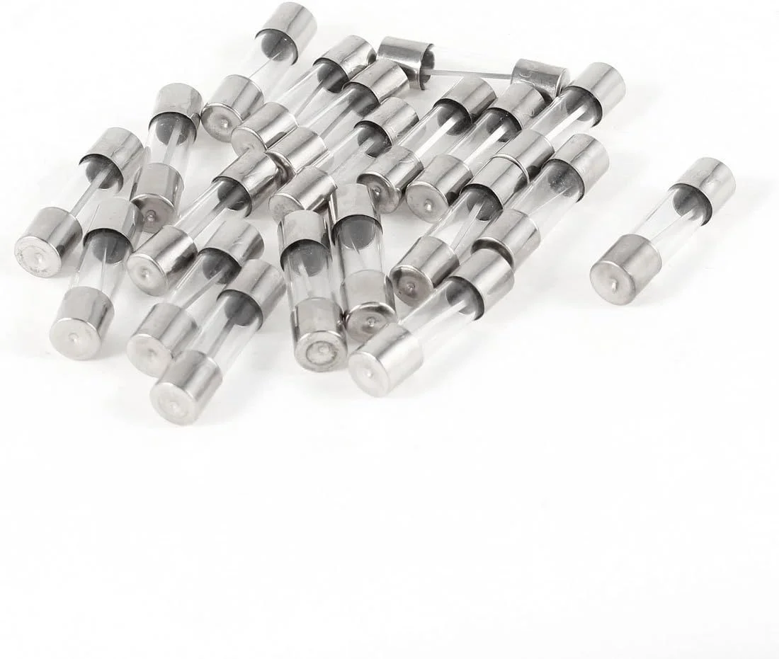 uxcell 20 عدد فیوز شیشه ای با عملکرد سریع 20 آمپر 250 ولت 5mm x 20mm