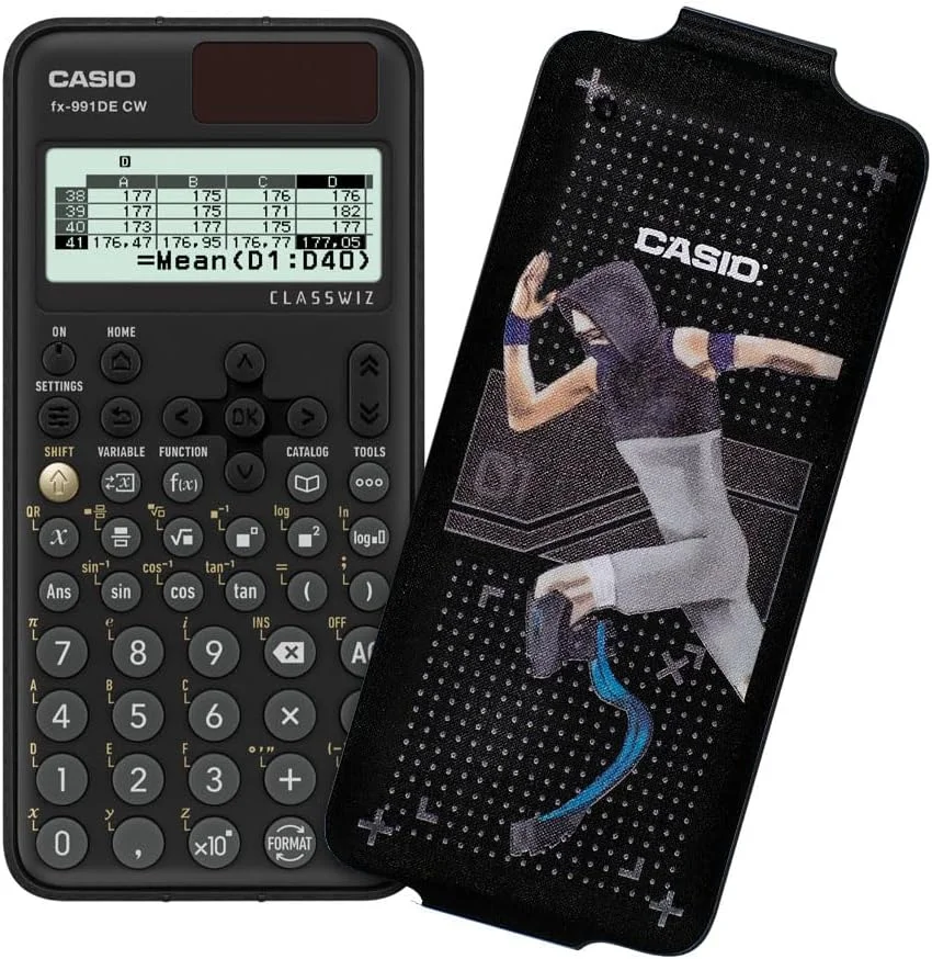 ماشین حساب مهندسی کاسیو FX-991DE CW ClassWiz با قاب هنری "Runner" و راهنمای منوی آلمانی (نسخه محدود)