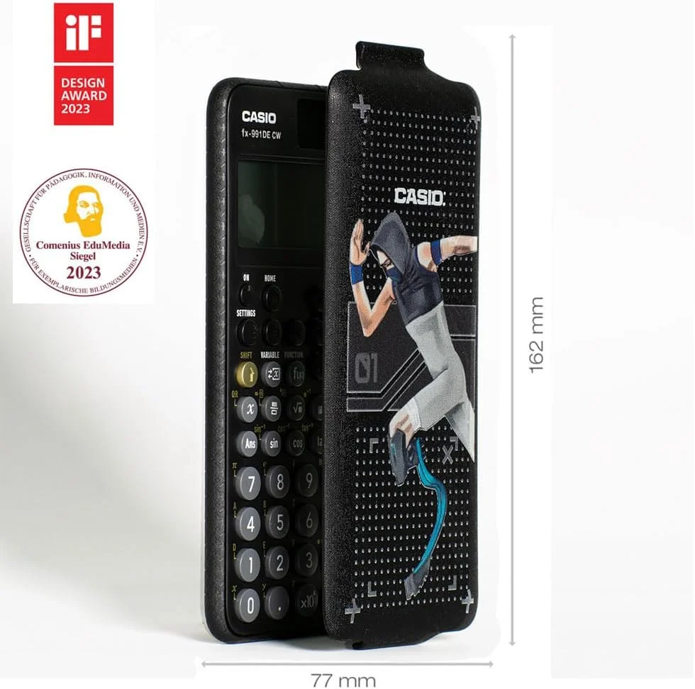 ماشین حساب مهندسی کاسیو FX-991DE CW ClassWiz با قاب هنری "Runner" و راهنمای منوی آلمانی (نسخه محدود) ماشین حساب مهندسی کاسیو FX-991DE CW ClassWiz با قاب هنری "Runner" و راهنمای منوی آلمانی (نسخه محدود)