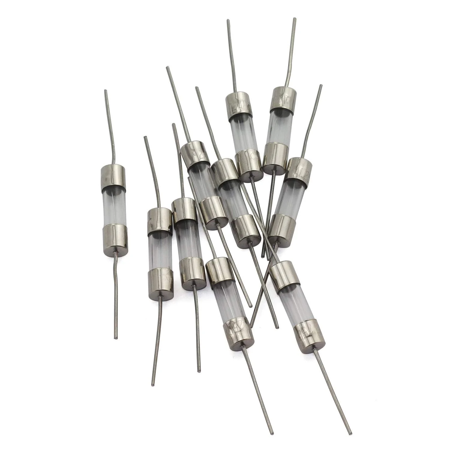 تگ 10 عدد فیوز کارتریجی شیشه ای 5x20mm با سیم محوری، لوله بیمه مقاومت فیوزی با سیم سربی 1 آمپر تگ 10 عدد فیوز کارتریجی شیشه ای 5x20mm با سیم محوری، لوله بیمه مقاومت فیوزی با سیم سربی 1 آمپر