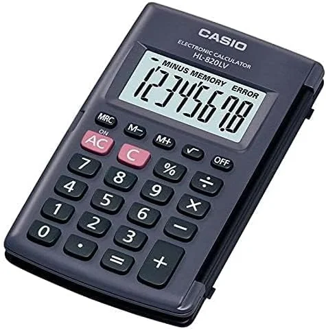 ماشین حساب کاسیو - Casio HL-820LV-BK - جیبی ماشین حساب کاسیو - Casio HL-820LV-BK - جیبی