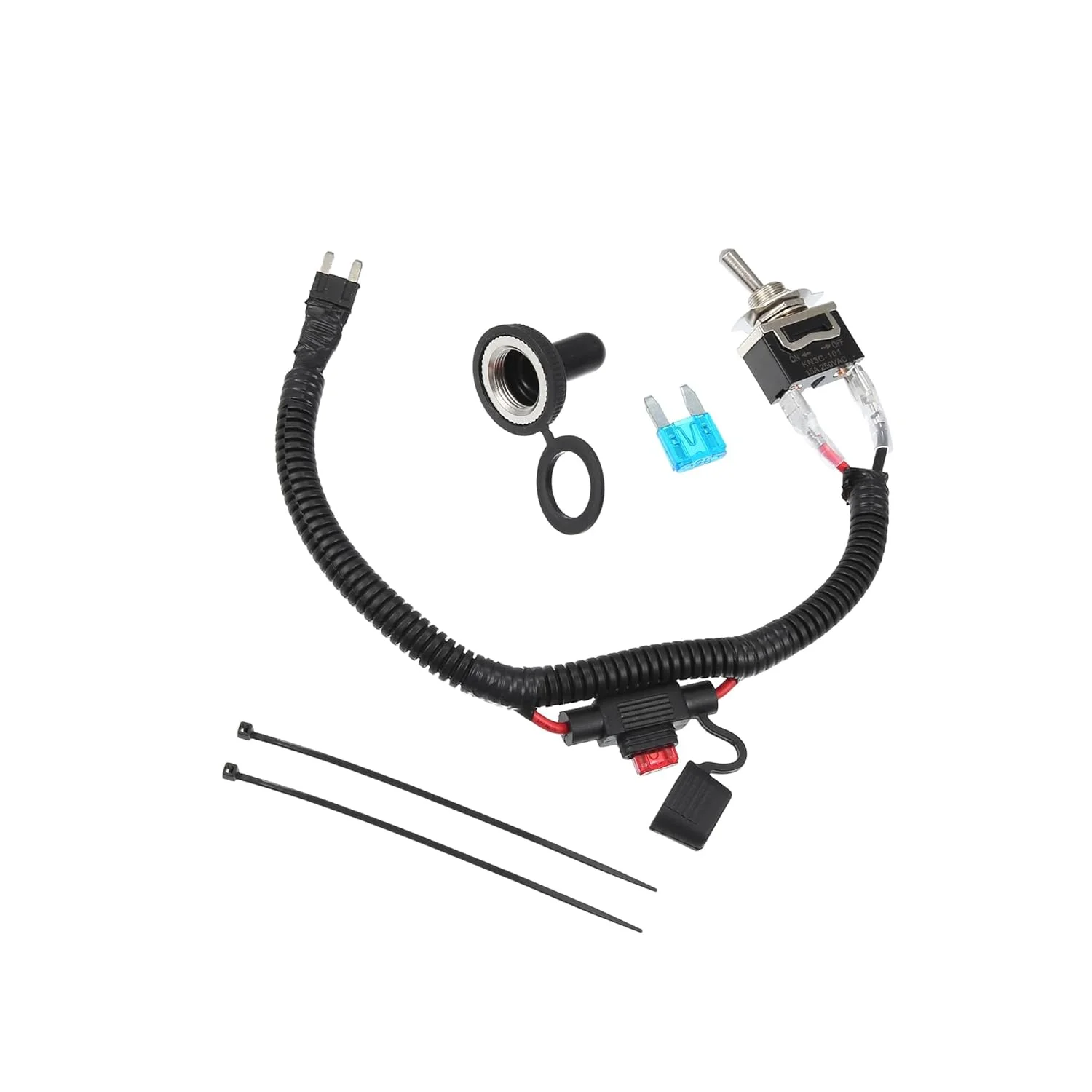 INFINAUTO 1 ست کیت بای پس فیوز سوئیچ دار خودرو جهانی 37.5 سانتی متری 14.76 اینچی با طراحی شیک