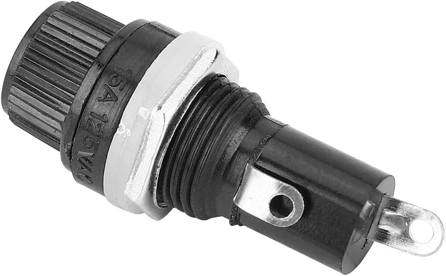 20 عدد سوکت فیوز کلاهک پیچی نصب شده روی پنل AC 250V 10A/AC 125V 15a مشکی برای فیوزهای شیشه ای لوله ای 5x20mm 20 عدد سوکت فیوز کلاهک پیچی نصب شده روی پنل AC 250V 10A/AC 125V 15a مشکی برای فیوزهای شیشه ای لوله ای 5x20mm