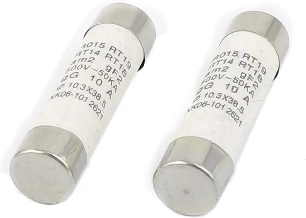 uxcell sourcingmap 9 عدد فیوزهای لوله سرامیکی استوانه ای با عملکرد سریع AC 500V 10A RO15 RT18 RT14 10x38mm uxcell sourcingmap 9 عدد فیوزهای لوله سرامیکی استوانه ای با عملکرد سریع AC 500V 10A RO15 RT18 RT14 10x38mm