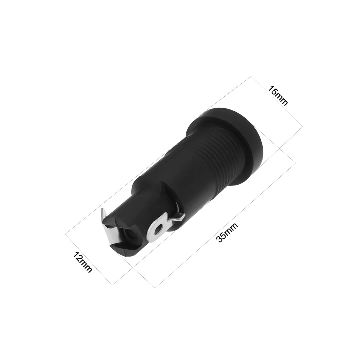 ای‌مگ‌تک 10 عدد هولدر فیوز پنلی 5x20mm، هولدر فیوز پیچی، لوله فیوز 10 آمپر 250 ولت، سوراخ نصب 12 میلی‌متر برای نصب پنل، تجهیزات الکتریکی، موتورسیکلت