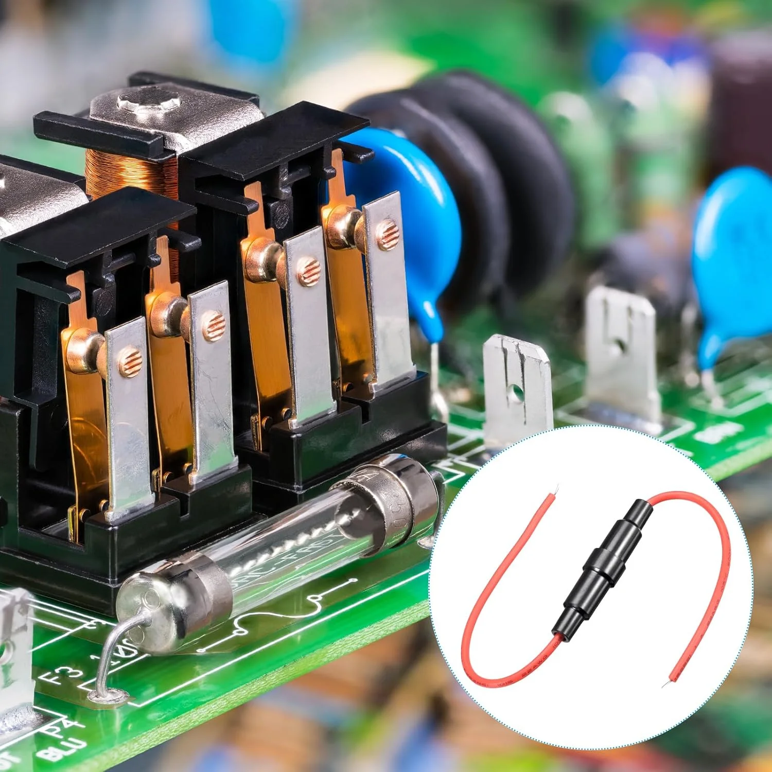 uxcell 5 عدد جا فیوزی پیچی 5x20 میلیمتری با سیم قرمز 22 گیج AWG به همراه 10 عدد فیوز شیشهای 10 آمپر سریعسوز uxcell 5 عدد جا فیوزی پیچی 5x20 میلیمتری با سیم قرمز 22 گیج AWG به همراه 10 عدد فیوز شیشهای 10 آمپر سریعسوز