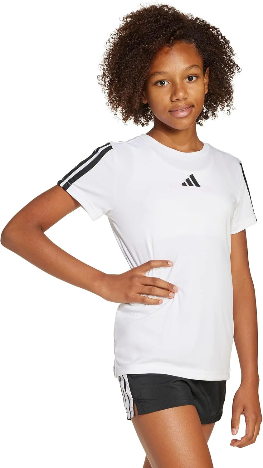 تی شرت آستین کوتاه ورزشی دخترانه آدیداس مدل Training Essentials 3-Stripes تی شرت آستین کوتاه ورزشی دخترانه آدیداس مدل Training Essentials 3-Stripes