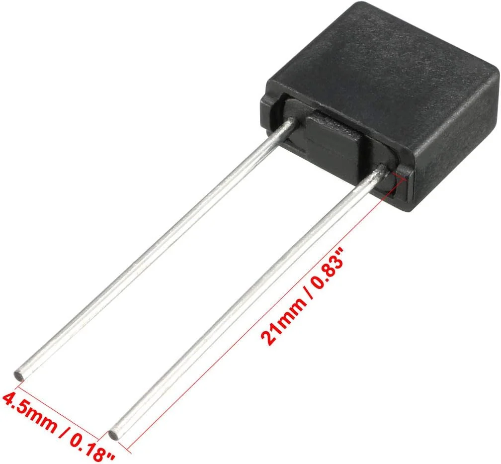 sourcing map 20 عدد فیوز مینیاتوری مربعی با نصب DIP، با تاخیر در سوختن، میکرو فیوز T5A 5A 250V مشکی sourcing map 20 عدد فیوز مینیاتوری مربعی با نصب DIP، با تاخیر در سوختن، میکرو فیوز T5A 5A 250V مشکی