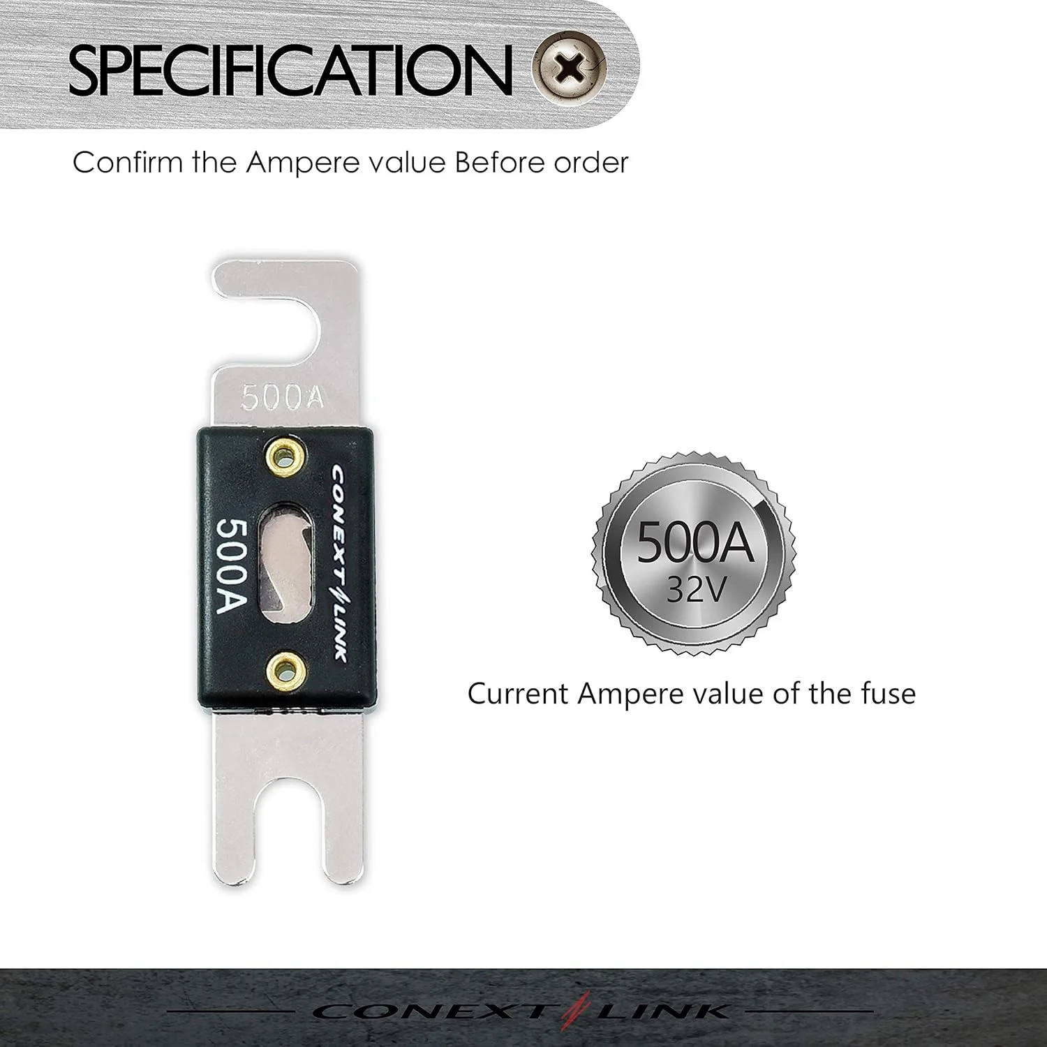 فیوز ANL 500 آمپر نیکلی Conext Link ANL500-5 بسته 5 عددی (14026)