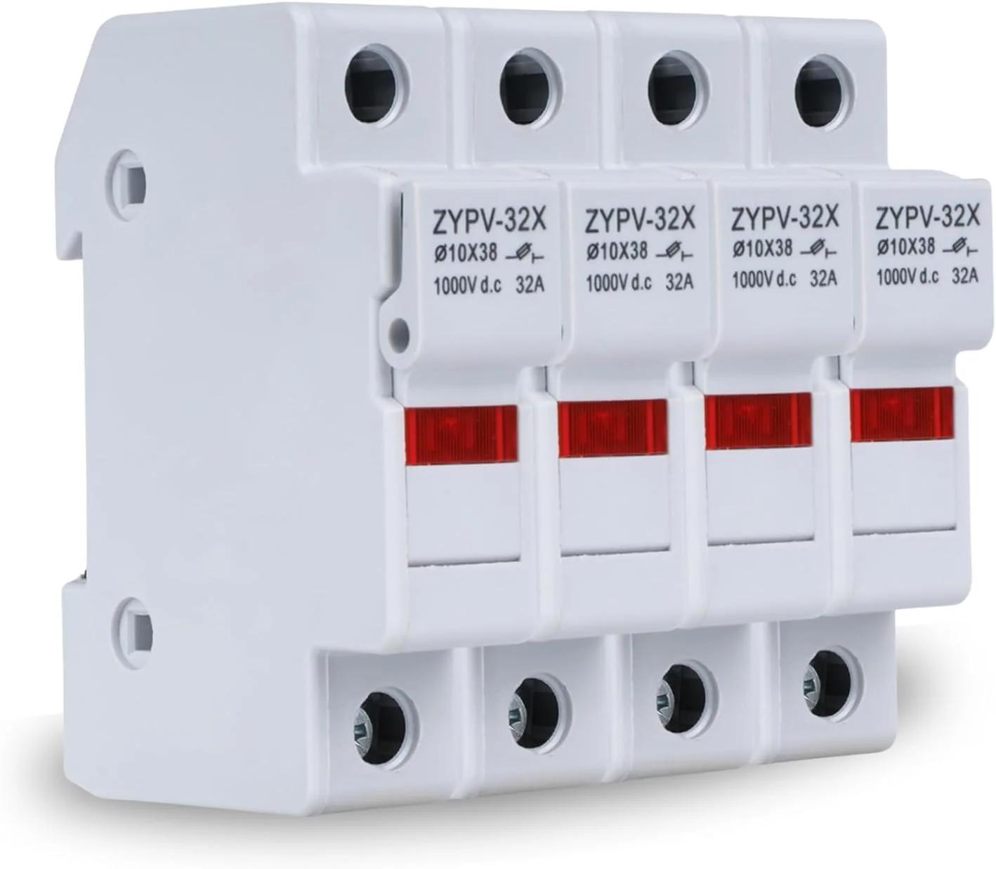 دی نول 10x38mm 4 قطعه با نشانگر نور 32A DC 1000V