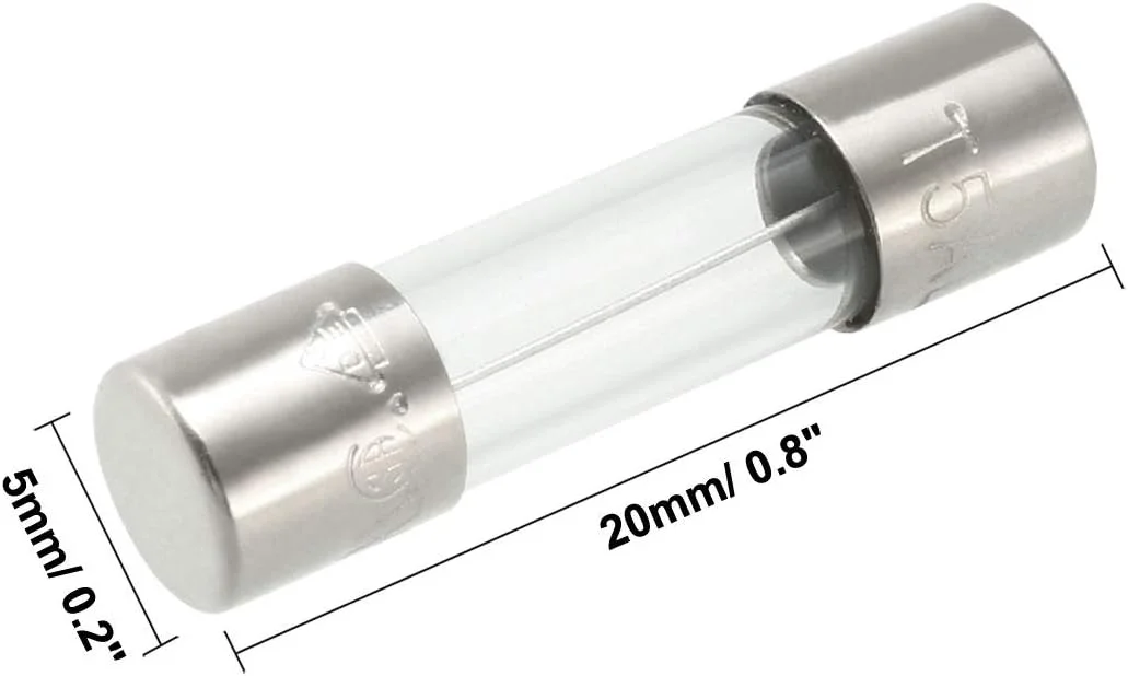 فیوز شیشه ای تاخیری اسلو بلو، 5mm x 20mm، 250V، 5A، بسته 10 عددی