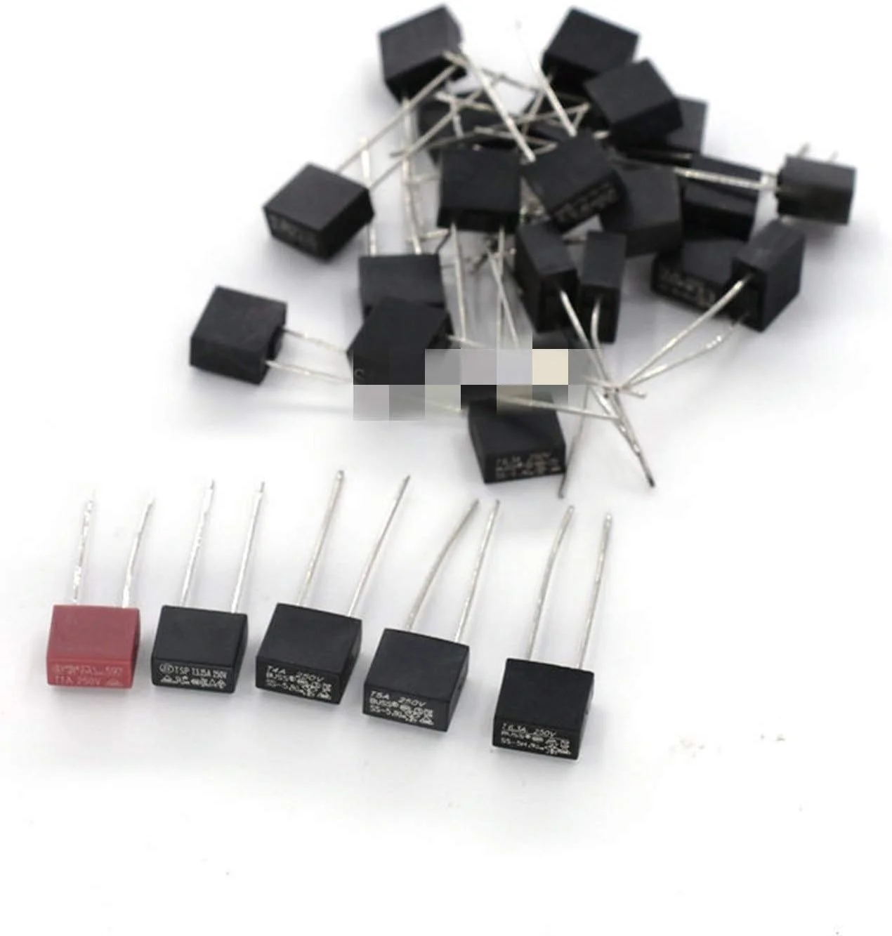 مجموعه فیوز DLRSET، کیت فیوز مربعی 50 عددی مستطیلی محافظتی با تاخیر T1A T3.15A T4A T5A T6.3A 250V SS-5 2Pin، مجموعه 5 نوع مختلف هر کدام 10 عدد مجموعه فیوز DLRSET، کیت فیوز مربعی 50 عددی مستطیلی محافظتی با تاخیر T1A T3.15A T4A T5A T6.3A 250V SS-5 2Pin، مجموعه 5 نوع مختلف هر کدام 10 عدد