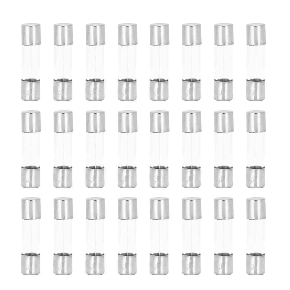 فیوز شیشه ای 5x20mm فست اکشن FBITE، 100 عدد، فیوز فست اکشن 0.2 x 0.8 اینچ، محافظت از ولتاژ، تجهیزات الکترونیکی (رنگ: 6 آمپر)