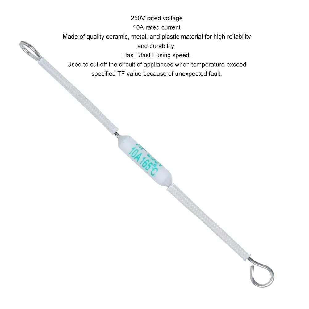 20 عدد فیوز سرامیکی RFCeramic با ولتاژ 250 ولت و جریان 10 آمپر، فیوز سرامیکی دمای قطع اختیاری برای لوازم خانگی، فیوز حرارتی با طول اختیاری، فیوز سرامیکی (90 میلی متر 165 درجه سانتیگراد) 20 عدد فیوز سرامیکی RFCeramic با ولتاژ 250 ولت و جریان 10 آمپر، فیوز سرامیکی دمای قطع اختیاری برای لوازم خانگی، فیوز حرارتی با طول اختیاری، فیوز سرامیکی (90 میلی متر 165 درجه سانتیگراد)