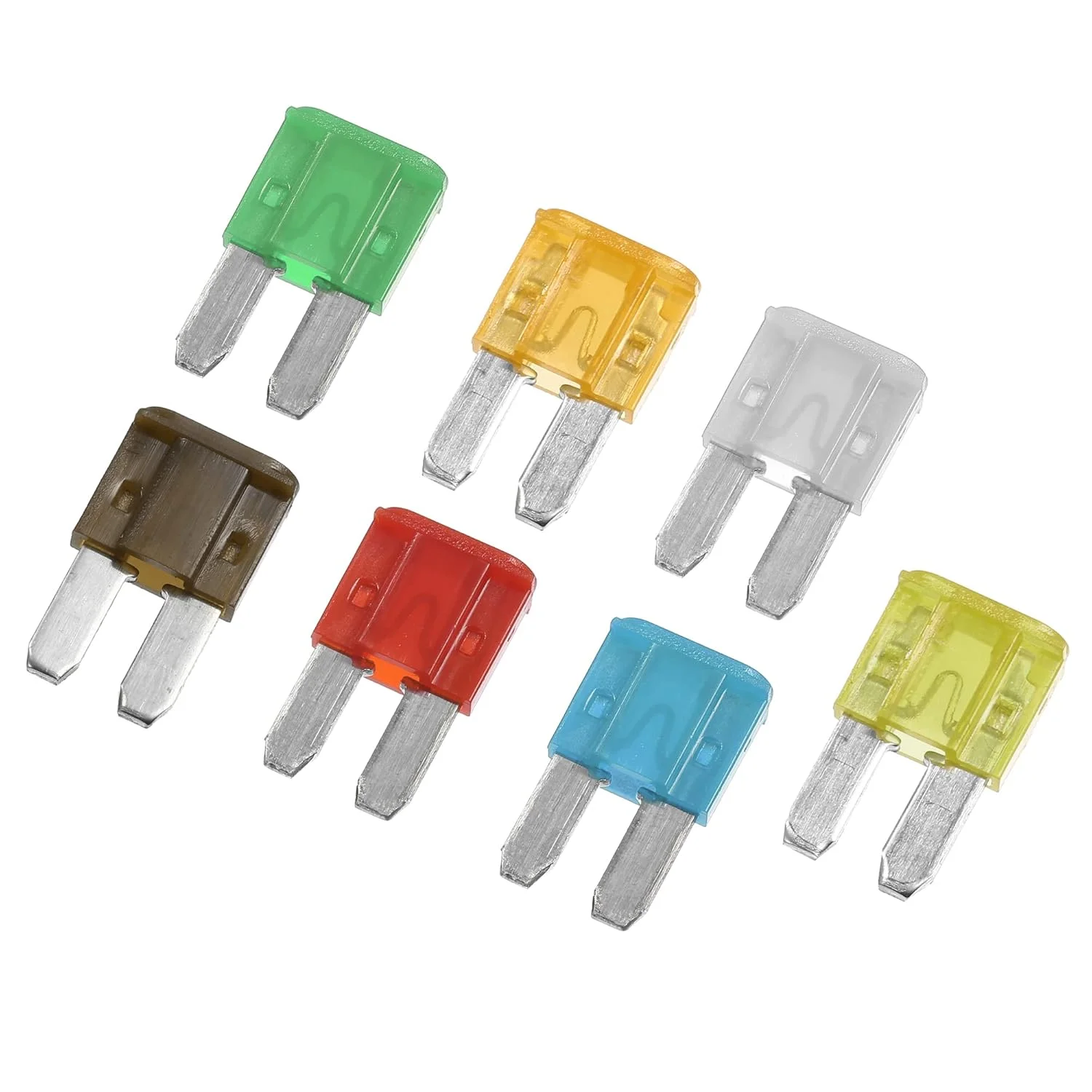 X AUTOHAUX بسته 14 عددی فیوزهای تیغه ای مینی خودرو 5A 7.5A 10A 15A 20A 25A 30A برای جایگزینی فیوز چند رنگه دریایی RV Camper قایق کامیون موتور سیکلت SUV
