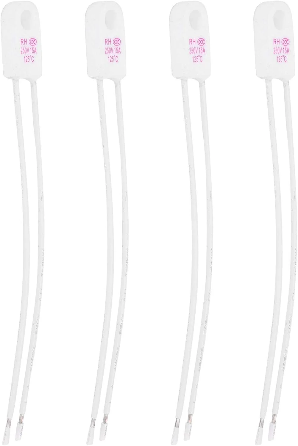 4 عدد فیوز حرارتی سرامیکی محافظ دما مربعی ولتاژ حداکثر 250 ولت لوازم جانبی مدار الکتریکی