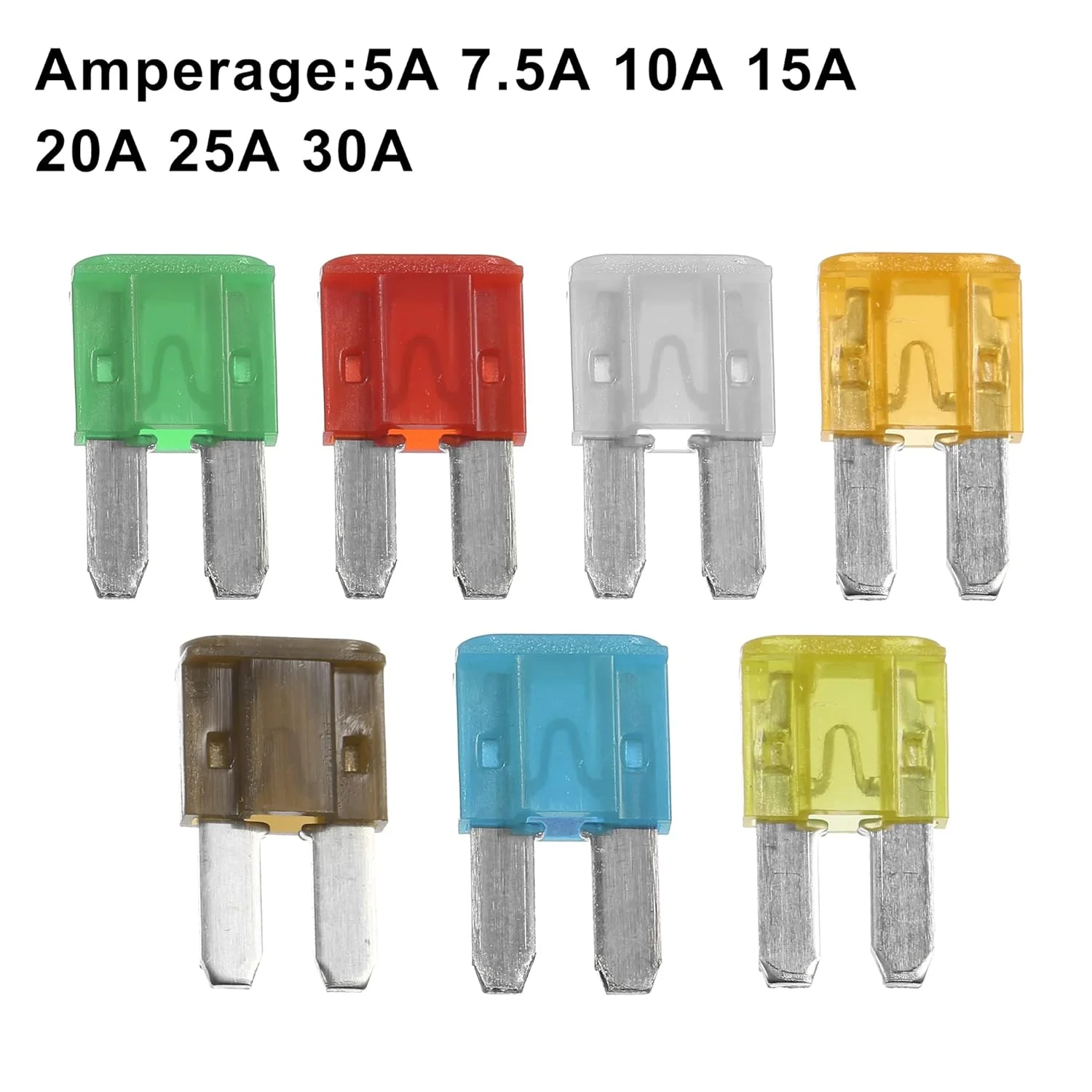 X AUTOHAUX بسته 14 عددی فیوزهای تیغه ای مینی خودرو 5A 7.5A 10A 15A 20A 25A 30A برای جایگزینی فیوز چند رنگه دریایی RV Camper قایق کامیون موتور سیکلت SUV X AUTOHAUX بسته 14 عددی فیوزهای تیغه ای مینی خودرو 5A 7.5A 10A 15A 20A 25A 30A برای جایگزینی فیوز چند رنگه دریایی RV Camper قایق کامیون موتور سیکلت SUV