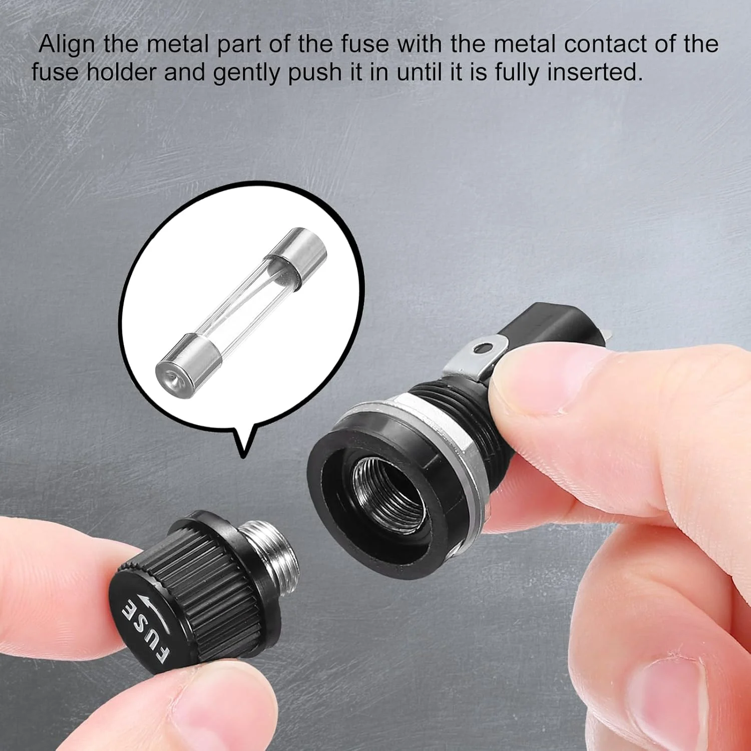 sourcing map 2 عدد جا فیوزی پنلی 45x18.4 میلی متر 250 ولت 125 ولت، جا فیوزی کلاهک پیچی 4 آمپر با 2 عدد فیوز شیشه ای سریع سوز 6x30 میلی متر sourcing map 2 عدد جا فیوزی پنلی 45x18.4 میلی متر 250 ولت 125 ولت، جا فیوزی کلاهک پیچی 4 آمپر با 2 عدد فیوز شیشه ای سریع سوز 6x30 میلی متر