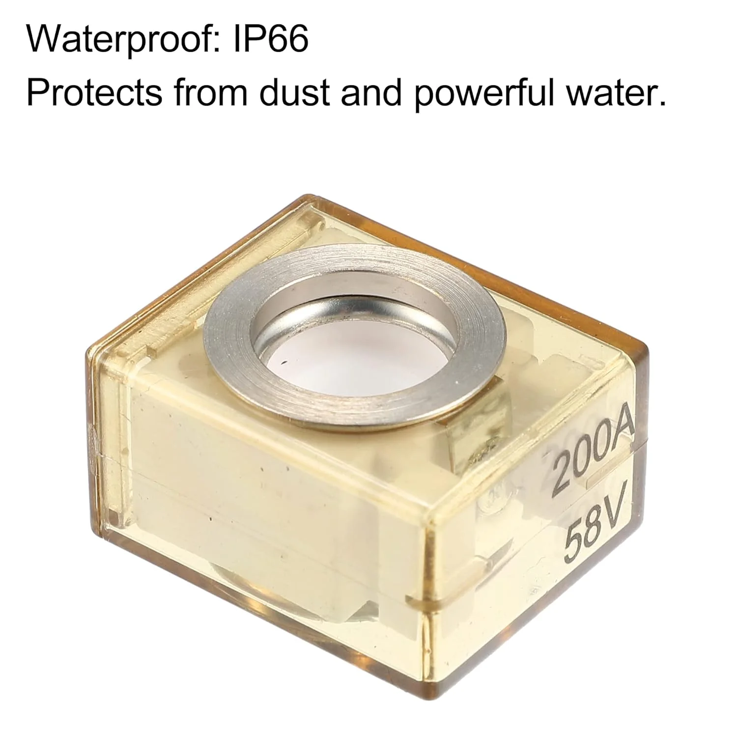 X AUTOHAUX فیوز باتری دریایی 200 آمپر ضد آب، فقط فیوز ترمینال 58 ولت DC حداکثر X AUTOHAUX فیوز باتری دریایی 200 آمپر ضد آب، فقط فیوز ترمینال 58 ولت DC حداکثر