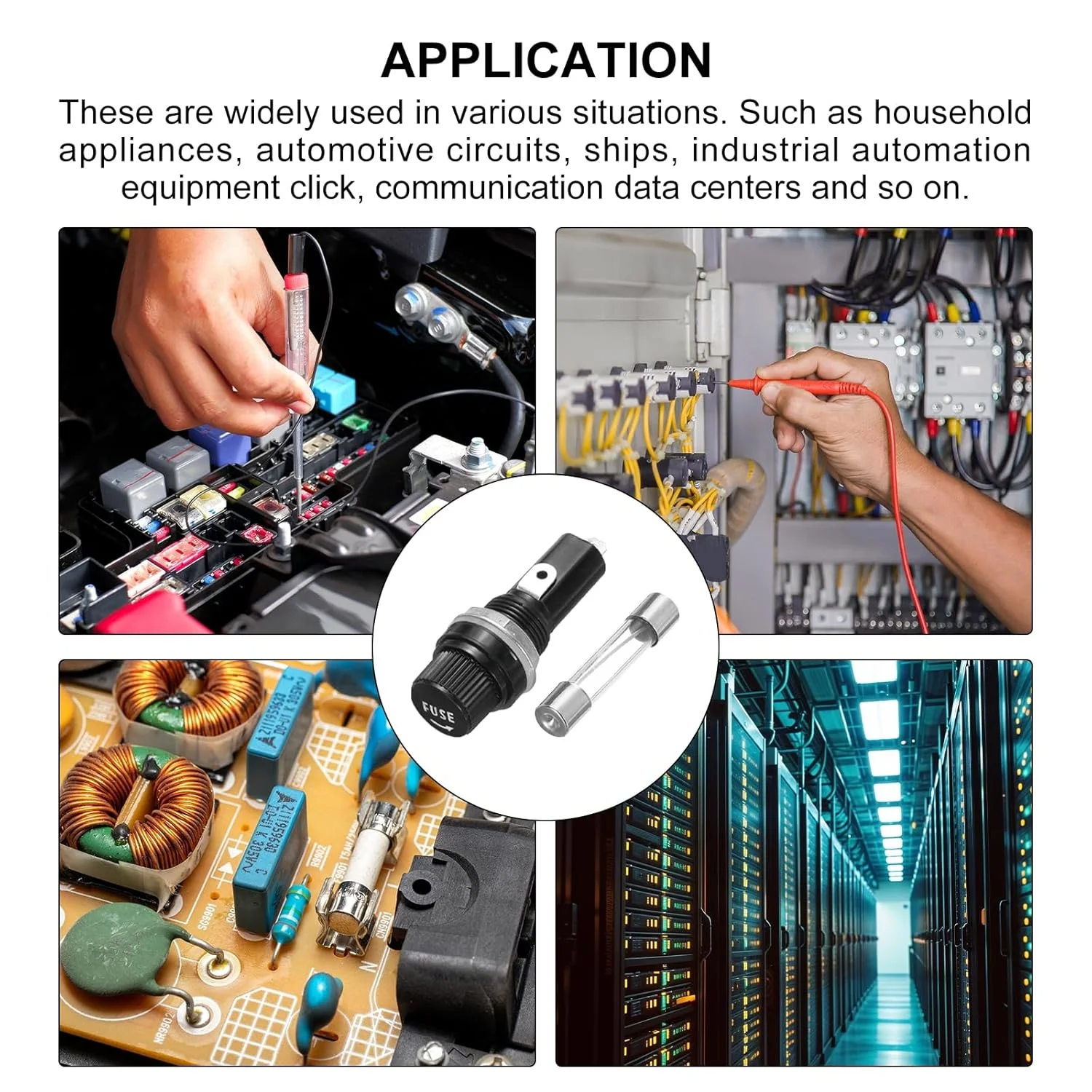 sourcing map 2 عدد جا فیوزی پنلی 45x18.4 میلی متر 250 ولت 125 ولت، جا فیوزی کلاهک پیچی 4 آمپر با 2 عدد فیوز شیشه ای سریع سوز 6x30 میلی متر sourcing map 2 عدد جا فیوزی پنلی 45x18.4 میلی متر 250 ولت 125 ولت، جا فیوزی کلاهک پیچی 4 آمپر با 2 عدد فیوز شیشه ای سریع سوز 6x30 میلی متر