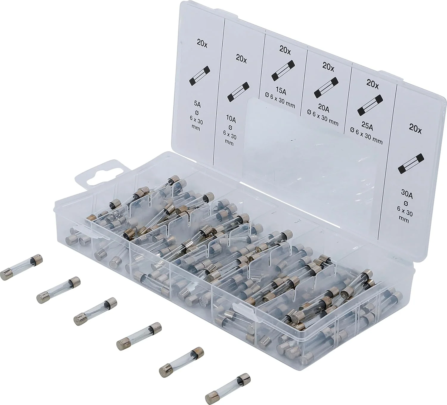 مجموعه فیوز شیشه ای BGS 14125، 120 عددی