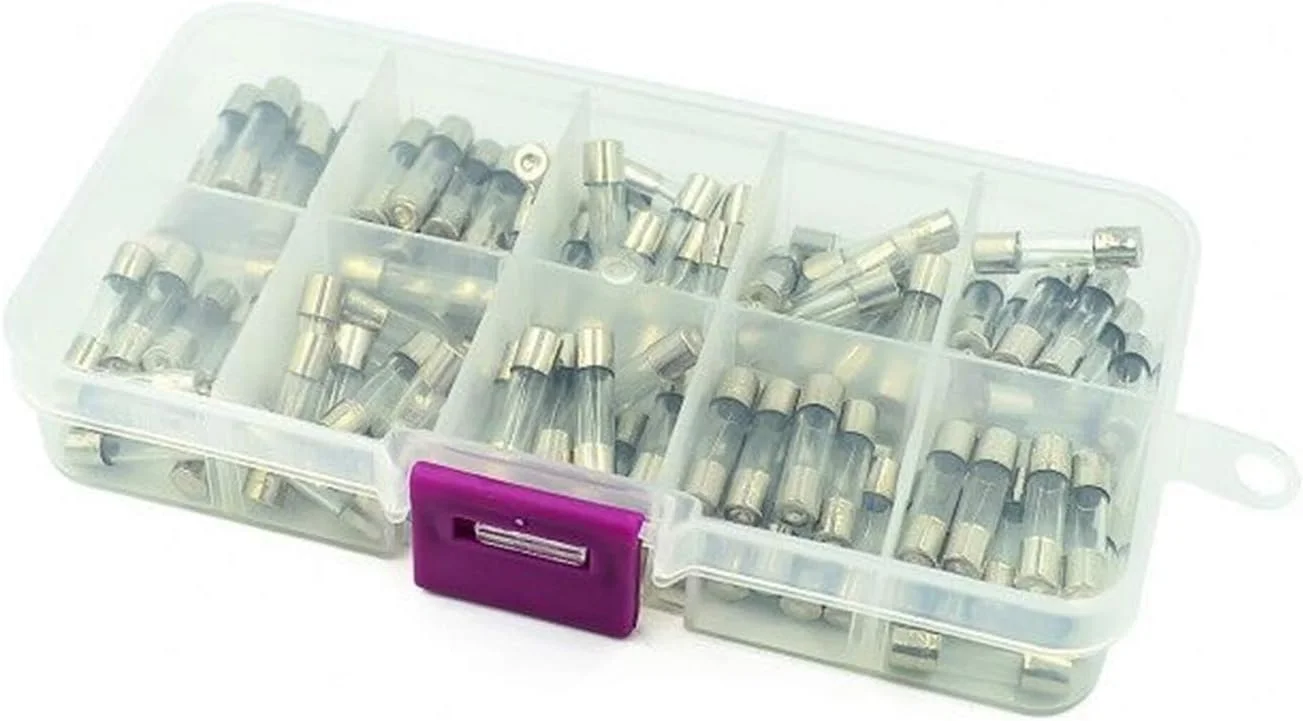 فیوزهای شیشه ای سریع سوز 0.2A 0.5A 1A 2A 3A 5A 8A 10A 15A 20A، 100 عدد/مجموعه 5x20mm کیت های متفرقه فیوز شیشه ای مناسب برای خودرو فیوزهای شیشه ای سریع سوز 0.2A 0.5A 1A 2A 3A 5A 8A 10A 15A 20A، 100 عدد/مجموعه 5x20mm کیت های متفرقه فیوز شیشه ای مناسب برای خودرو
