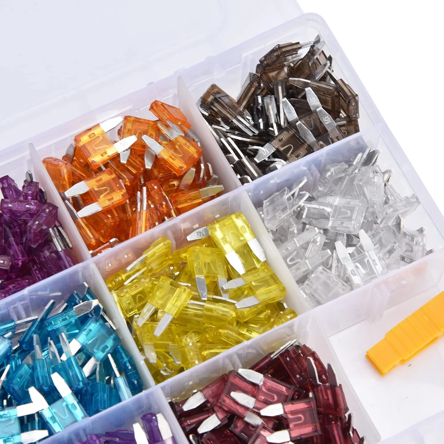 فیوز خودرو - مجموعه 528 عددی فیوز تیغه ای کوچک خودرو 2A 3A 5A 7.5A 10A 15A 20A 25A 30A 35A 40A برای محافظت فیوز خودرو - مجموعه 528 عددی فیوز تیغه ای کوچک خودرو 2A 3A 5A 7.5A 10A 15A 20A 25A 30A 35A 40A برای محافظت