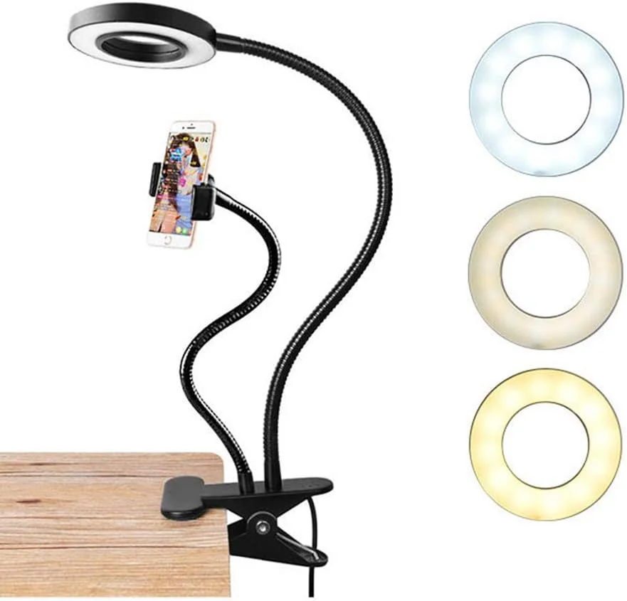 پایه نگهدارنده انعطاف پذیر موبایل ترندز به همراه رینگ لایت سلفی مدل TR-TH507
