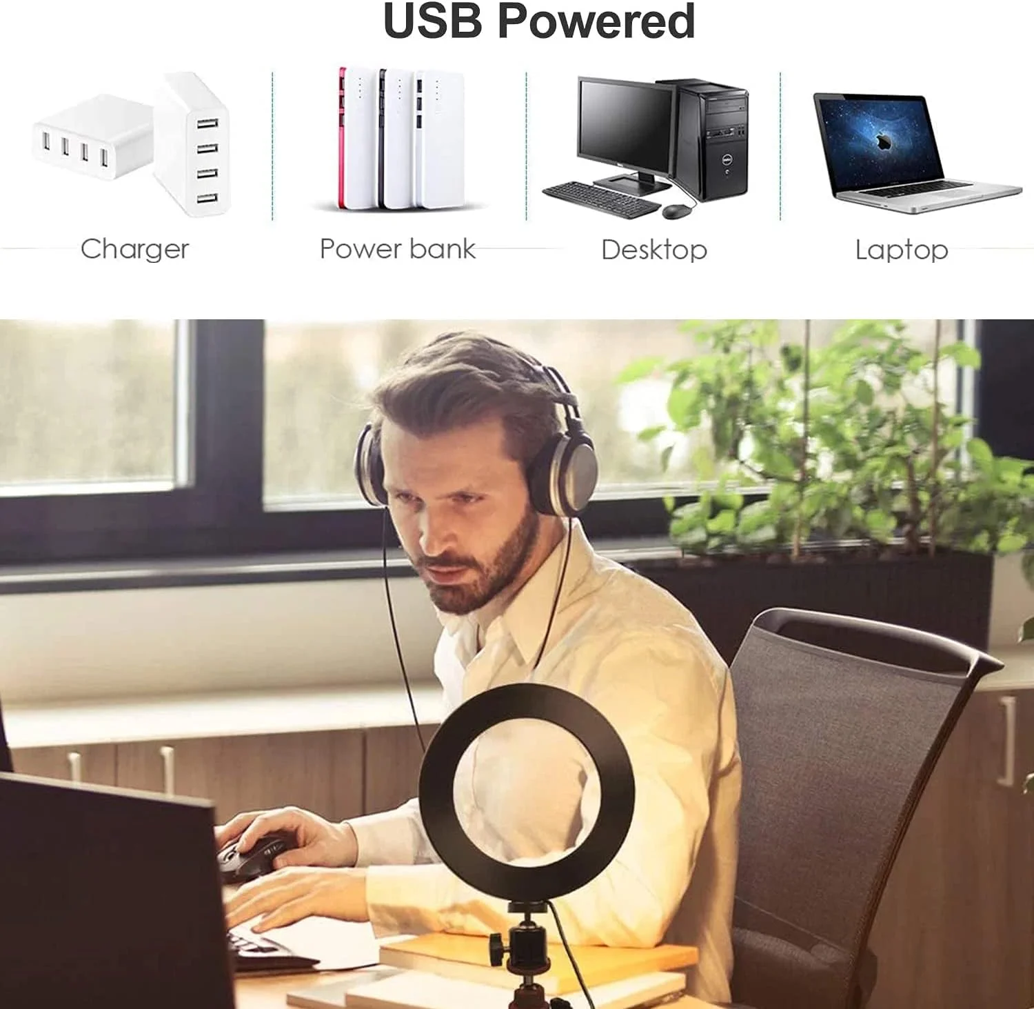 پایه رومیزی ترندز با حلقه نور سلفی LED مدل TR-ST971 پایه رومیزی ترندز با حلقه نور سلفی LED مدل TR-ST971