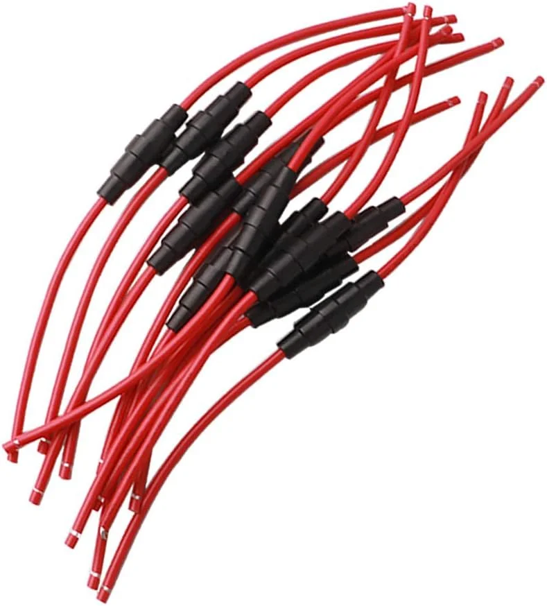 12 عدد نگهدارنده فیوز لوله شیشه ای AGC حرفه ای 6 × 30 میلی متری، نوع پیچی در خط، جعبه فیوز 32 ولت 20 آمپر با سیم 16 AWG، برای فیوزهای لوله شیشه ای سریع سوز (مشکی) 12 عدد نگهدارنده فیوز لوله شیشه ای AGC حرفه ای 6 × 30 میلی متری، نوع پیچی در خط، جعبه فیوز 32 ولت 20 آمپر با سیم 16 AWG، برای فیوزهای لوله شیشه ای سریع سوز (مشکی)