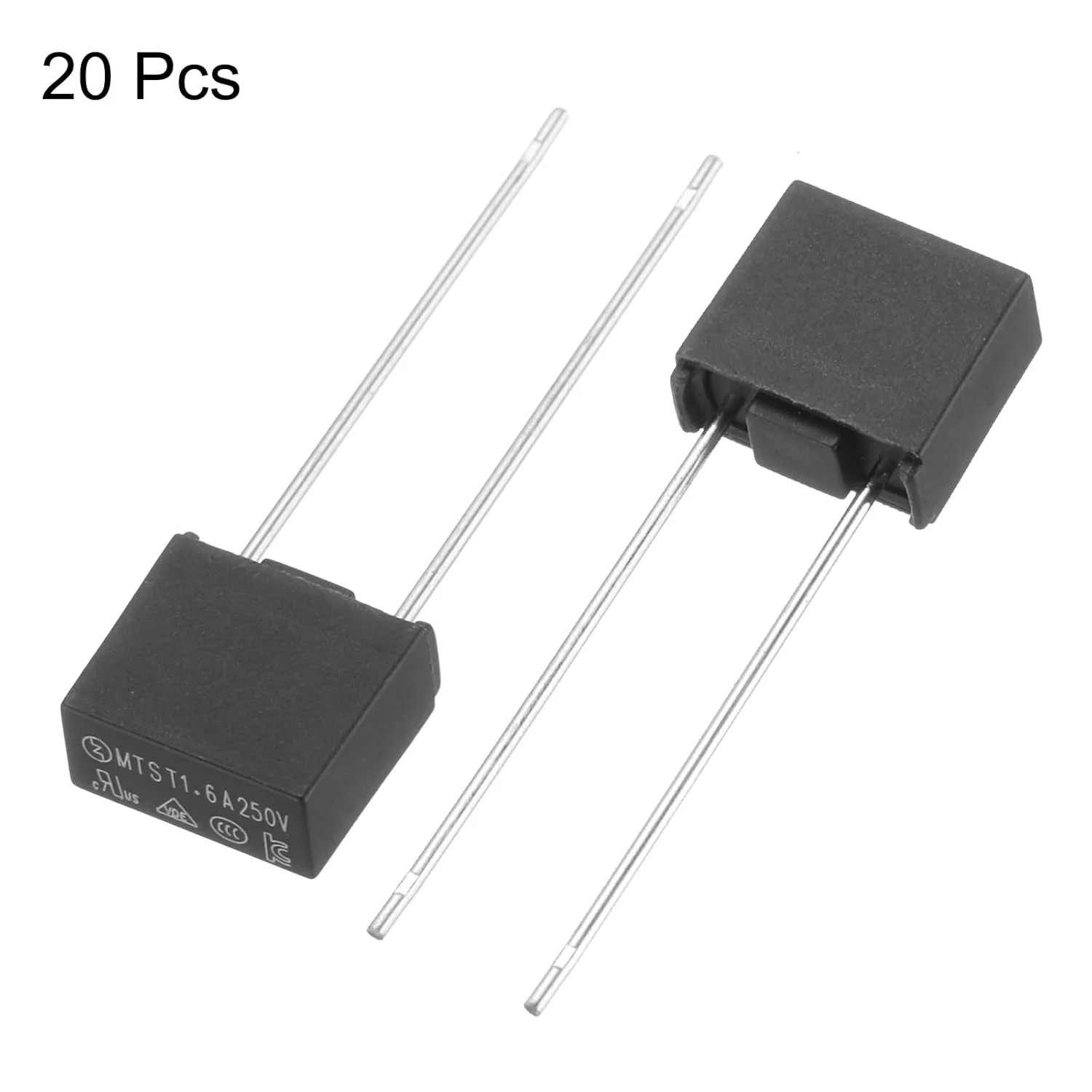 کوآرکزمان بسته 20 عددی فیوزهای مینیاتوری مربعی اسلومیکرو DIP برای قطعات الکترونیکی تعمیرات PCB LCD، 1.6 آمپر 250 ولت، مشکی کوآرکزمان بسته 20 عددی فیوزهای مینیاتوری مربعی اسلومیکرو DIP برای قطعات الکترونیکی تعمیرات PCB LCD، 1.6 آمپر 250 ولت، مشکی