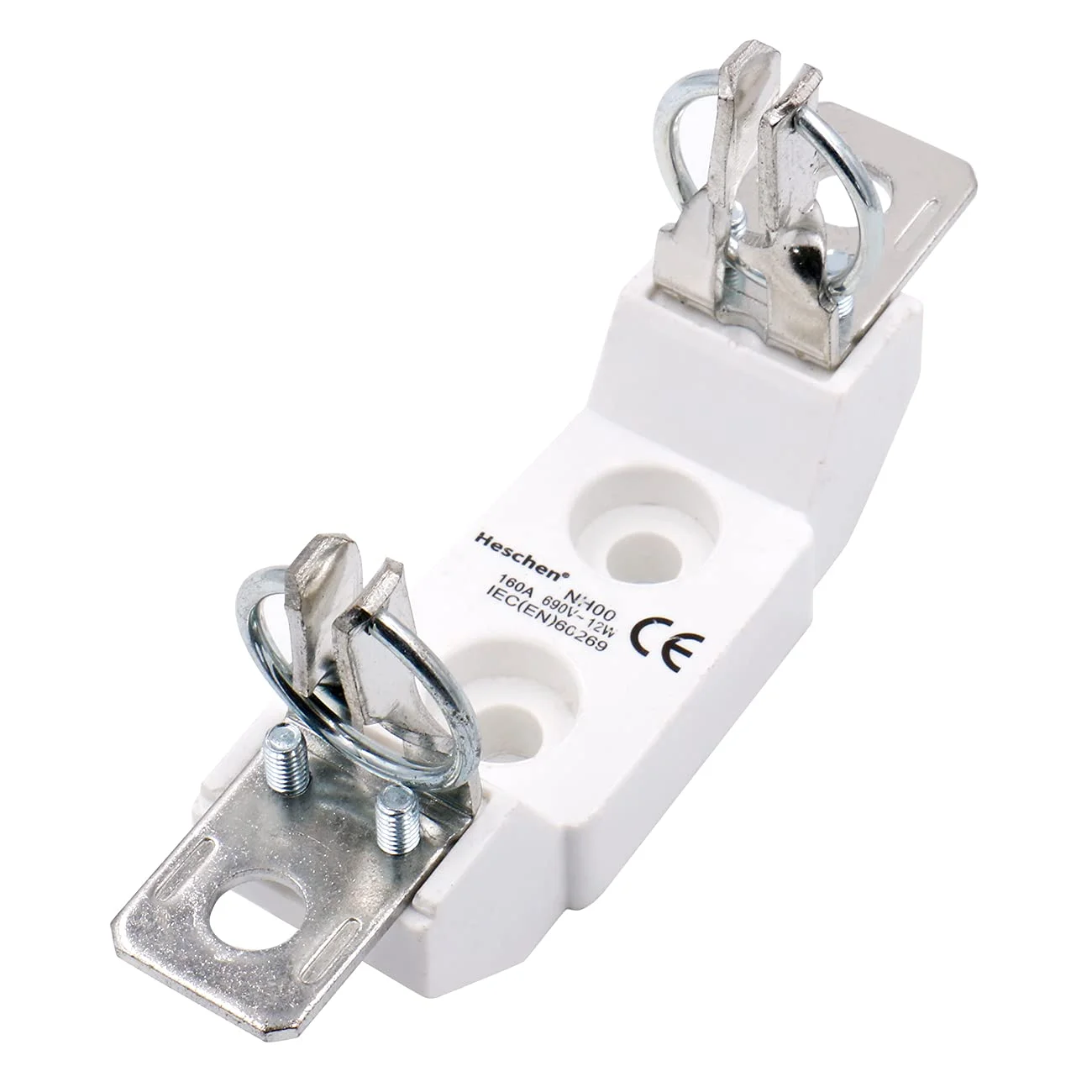 هولدر فیوز سرامیکی تک قطبی Heschen NH00 160A 690V 12W برای فیوزهای NH