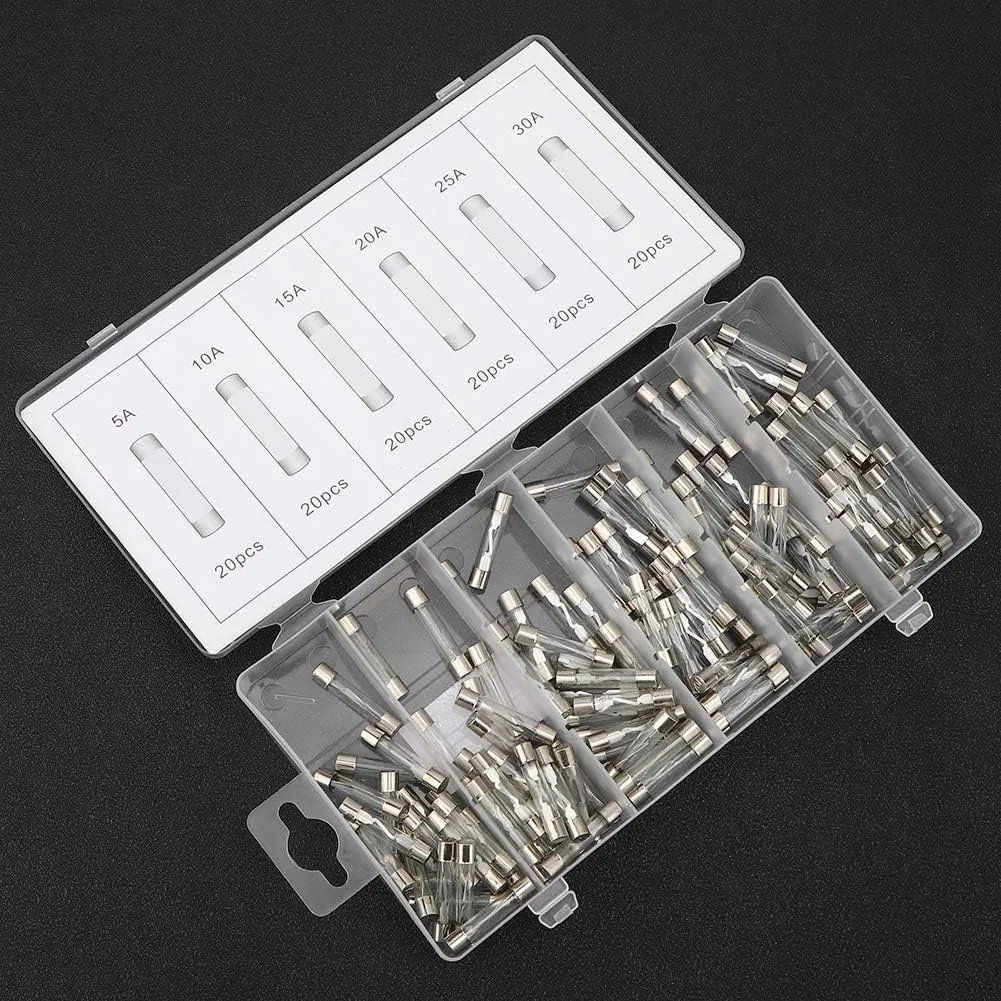 120 عدد فیوز شیشه ای لوله ای، کیت های متنوع فیوز شیشه ای فست بلو، لوازم جانبی صنعتی 120 عدد فیوز شیشه ای لوله ای، کیت های متنوع فیوز شیشه ای فست بلو، لوازم جانبی صنعتی