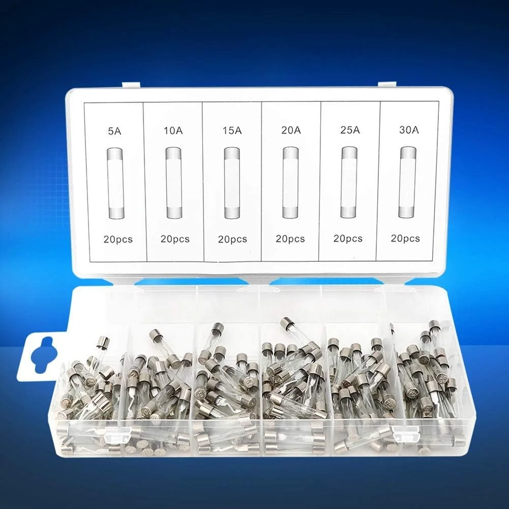 120 عدد فیوز شیشه ای لوله ای، کیت های متنوع فیوز شیشه ای فست بلو، لوازم جانبی صنعتی 120 عدد فیوز شیشه ای لوله ای، کیت های متنوع فیوز شیشه ای فست بلو، لوازم جانبی صنعتی