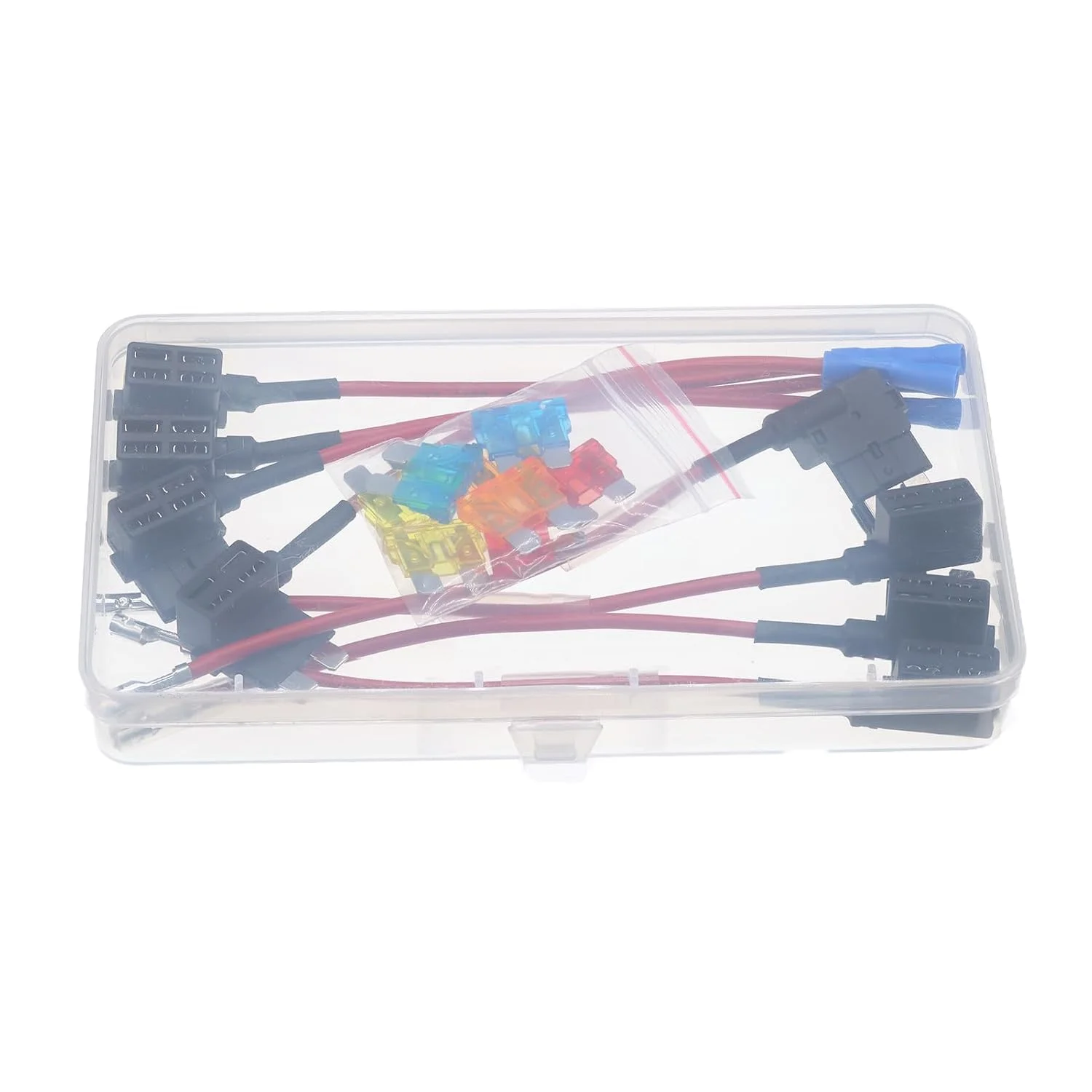 ALLECIN استاندارد اضافه کردن یک مدار فیوز شیر آوریل atc 12v خودرو جایگزین نگهدارنده فیوز آداپتور شیر اتصال دهنده ato ats 12 ولت با 8 عدد فیوز 5 10 15 20 آمپر