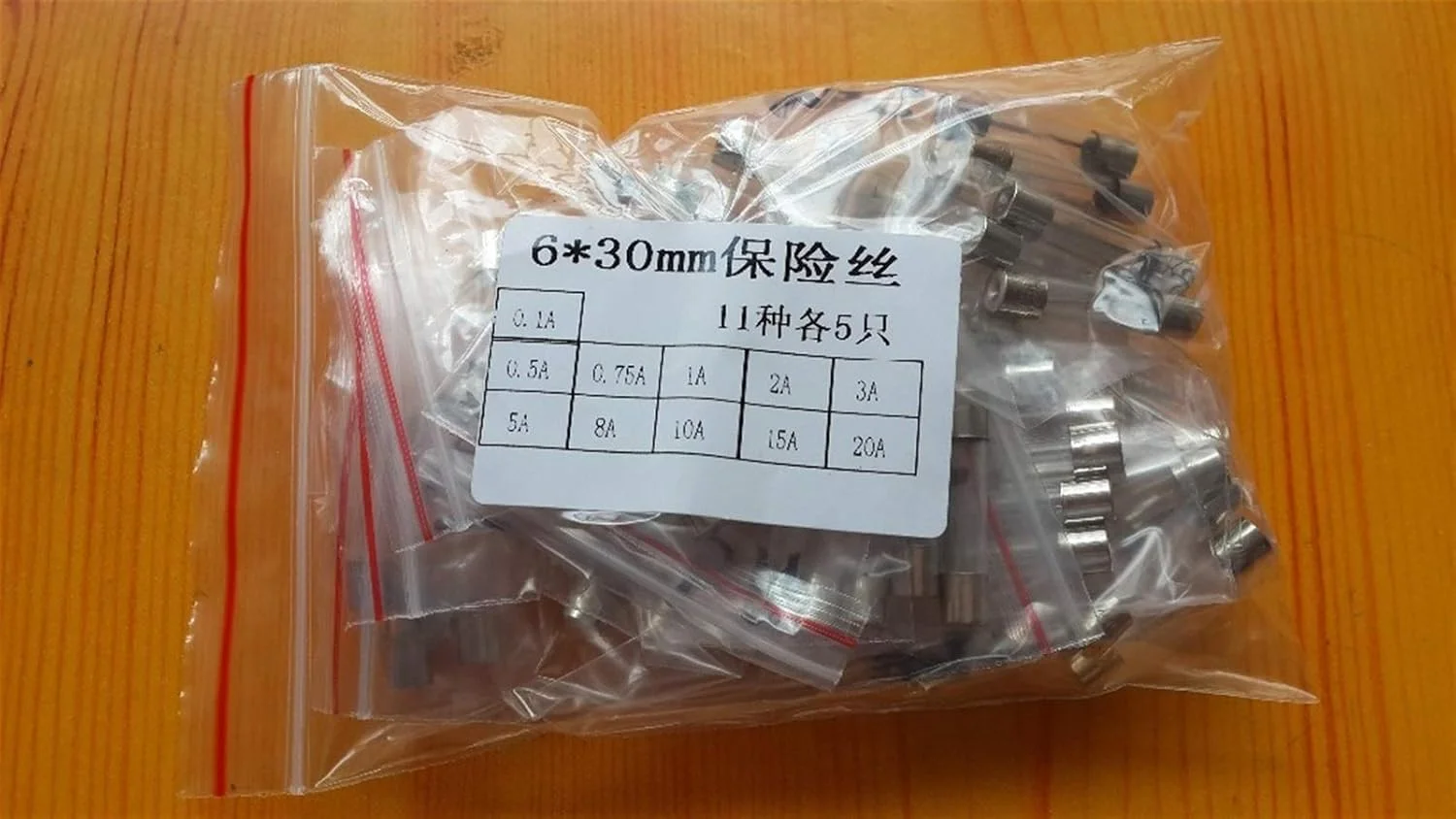 مجموعه فیوز شیشه ای 55 عددی 6 * 30 با عملکرد سریع، کیت متنوع فیوز لوله شیشه ای 6x30MM، 0.1A 0.75A، 0.5A 1A 2A 3A 5A 8A 10A 15A 20A/250V