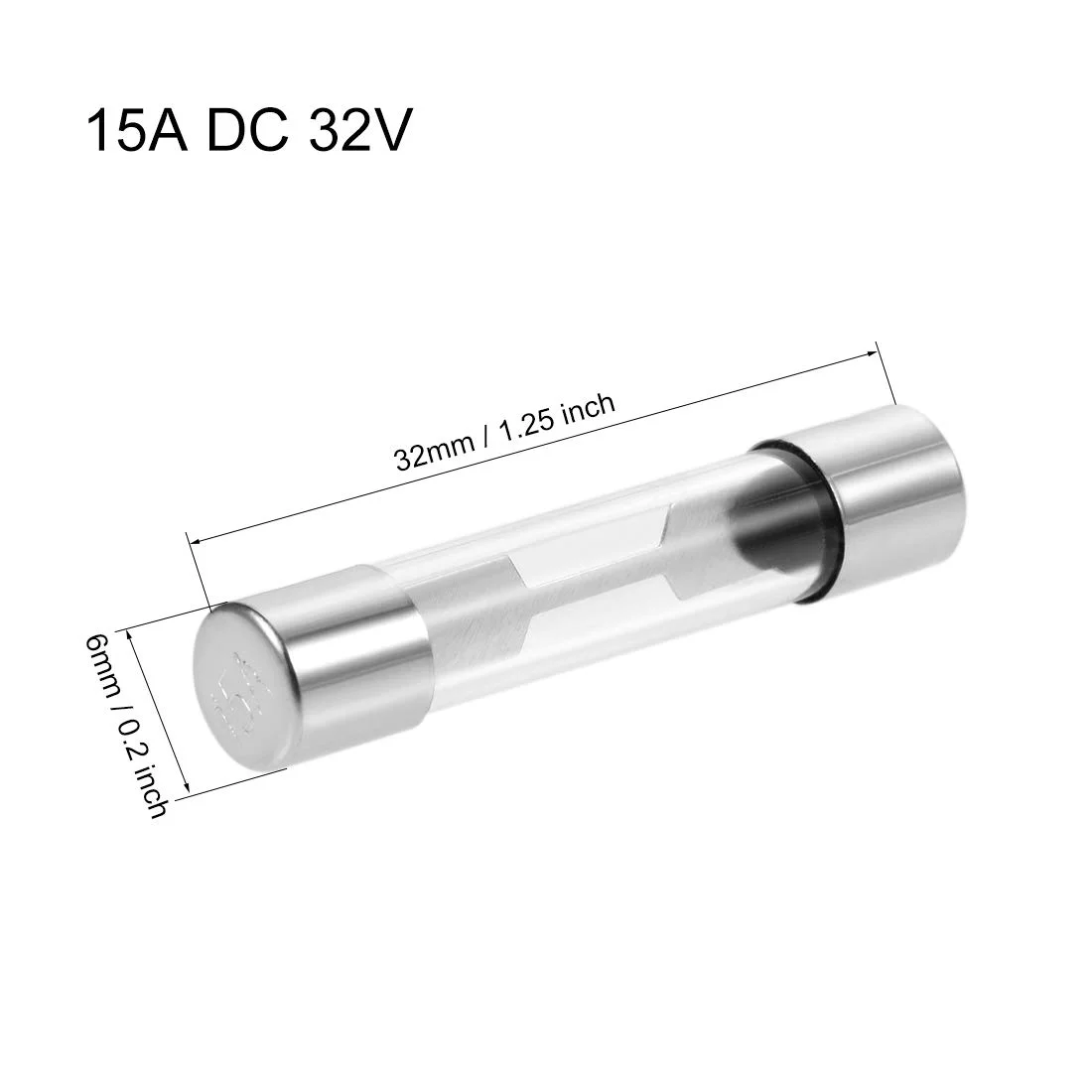فیوزهای uxcell 15A DC 32V 6x32mm شیشه ای استریو آلارم تقویت کننده 5 عددی فیوزهای uxcell 15A DC 32V 6x32mm شیشه ای استریو آلارم تقویت کننده 5 عددی