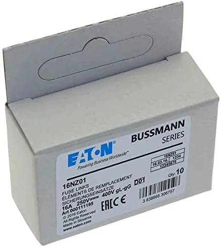 بسته 10 عددی فیوز بطری باسمن 16NZ01 D01 16A gL/gG 400/250V HRC بسته 10 عددی فیوز بطری باسمن 16NZ01 D01 16A gL/gG 400/250V HRC