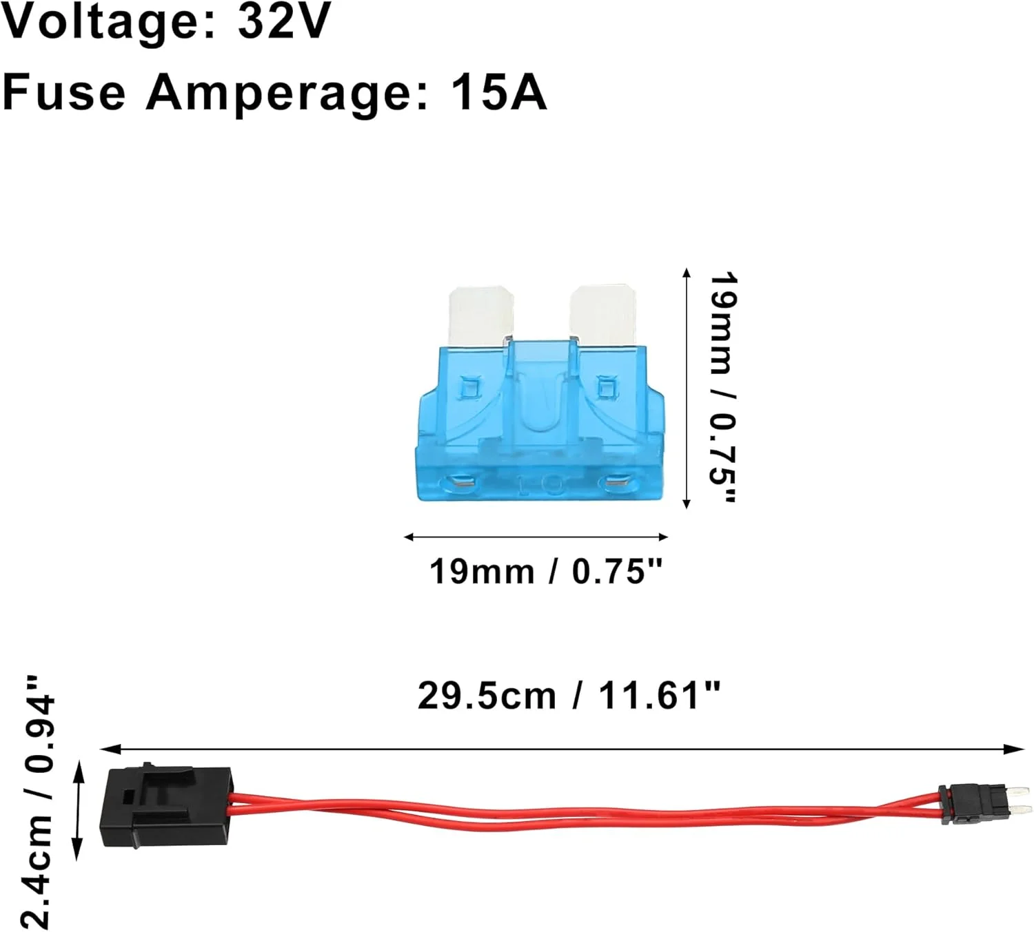 کیت آداپتور فیوز مینیاتوری 32 ولت X AUTOHAUX با 2 عدد فیوز تیغه ای 15 آمپر کیت آداپتور فیوز مینیاتوری 32 ولت X AUTOHAUX با 2 عدد فیوز تیغه ای 15 آمپر