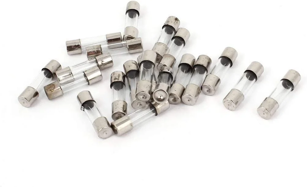 20 عدد فیوز شیشه ای کارتریجی 5x20mm 250V 5A با عملکرد سریع F5AL250V
