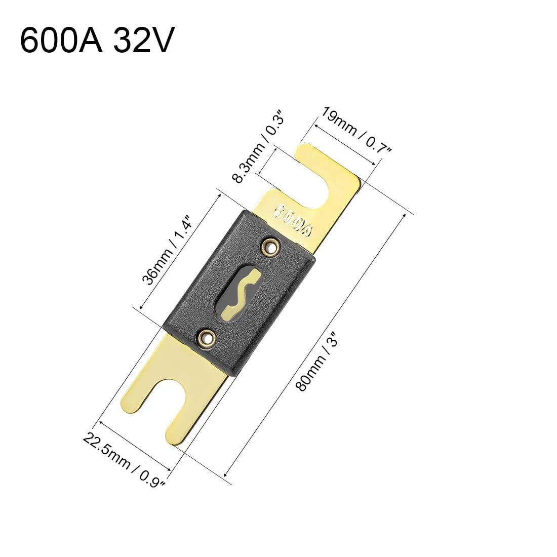 فیوز ANL یوایکسسل 600 آمپر DC 32 ولت برای تعویض اینورتر تقویت کننده صوتی 2 عدد فیوز ANL یوایکسسل 600 آمپر DC 32 ولت برای تعویض اینورتر تقویت کننده صوتی 2 عدد