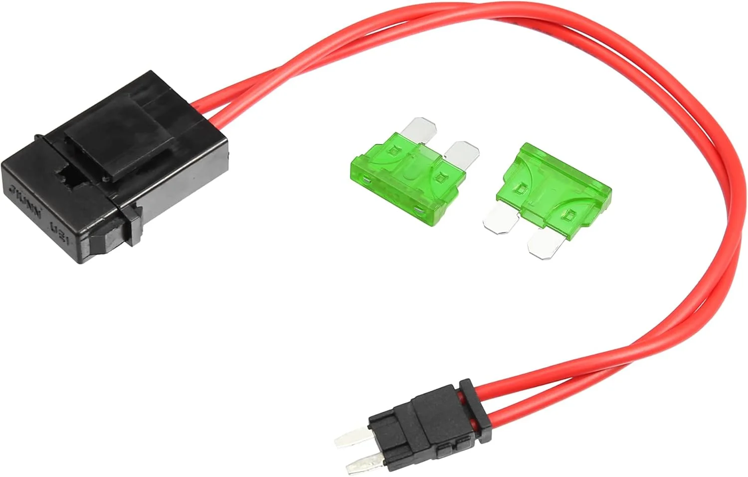 X AUTOHAUX آداپتور فیوز مینی 32 ولت به همراه کیت فیوز ضربه ای با 2 عدد فیوز تیغه ای 30 آمپر