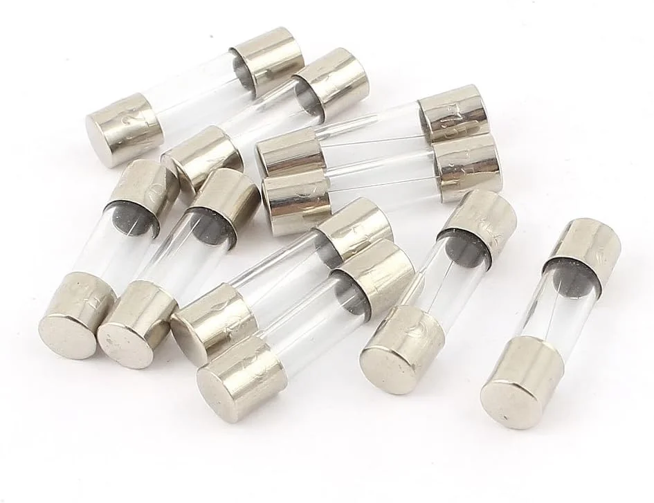 10 عدد فیوز شیشه ای سریع سوز 250 ولت 1.5 آمپر 5mm x 20mm