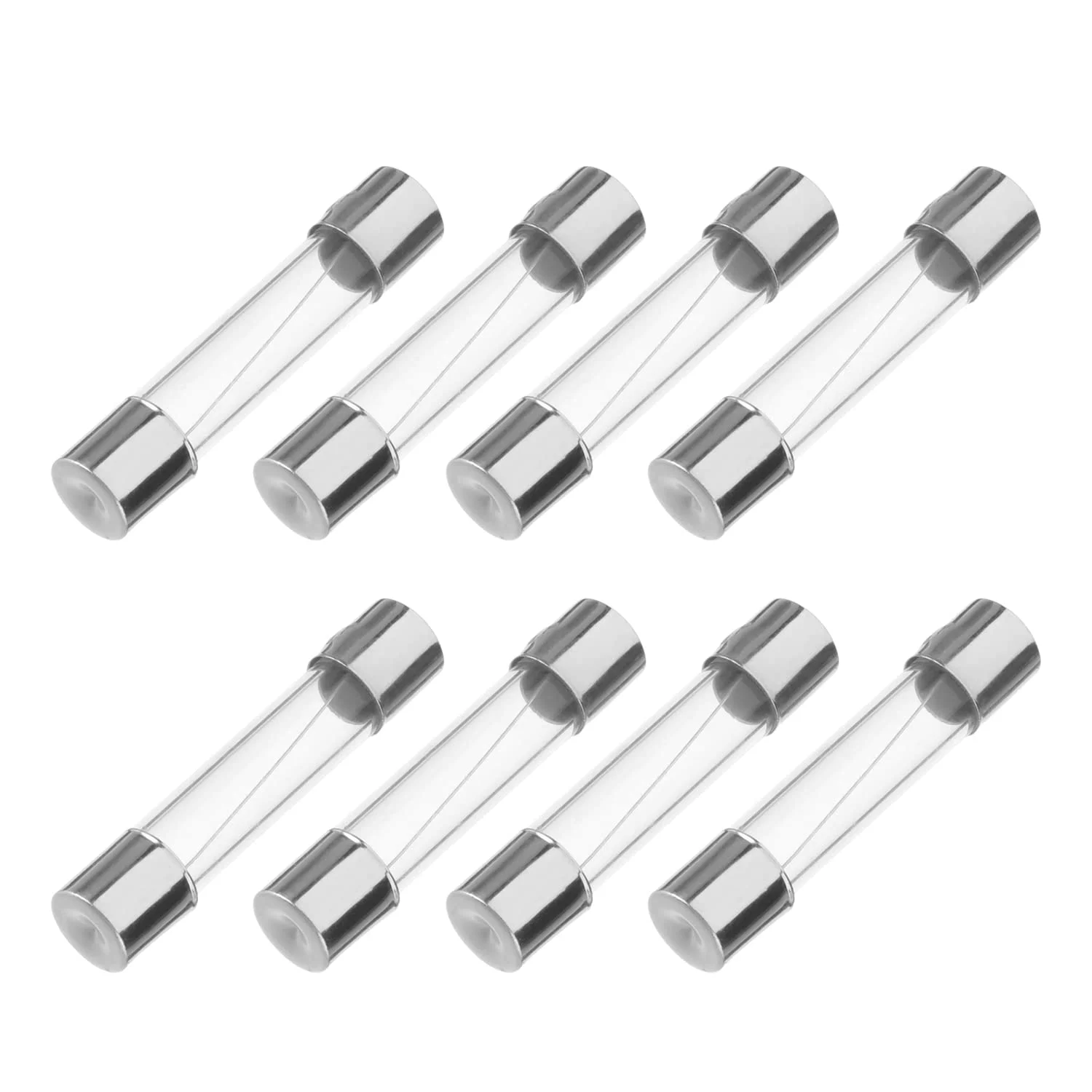 50 عدد فیوز شیشه ای 250 ولت 8 آمپر با عملکرد سریع 6mm x 30mm