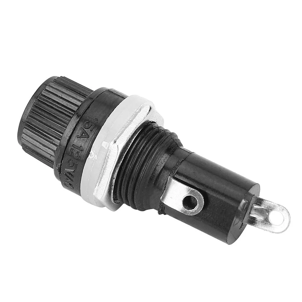 نگهدارنده فیوز بادوام، تیغه ای ضد آب 15 آمپر 125 ولت AC/10 آمپر 250 ولت AC برنجی قلع اندود شده برای فیوزهای شیشه ای 5x20 میلی متر