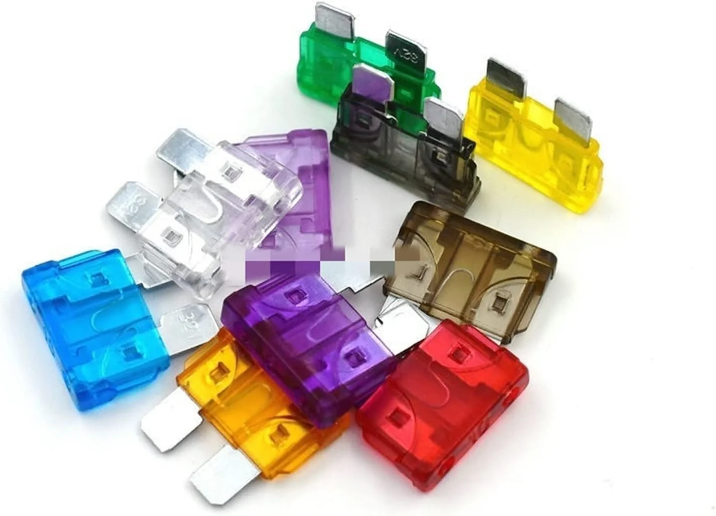 فیوز متنوع، 10 عدد فیوز تیغه ای متوسط 35 آمپر برای خودرو، فیوزهای خودرویی متوسط برای کامیون، فیوز 35 آمپر خودرو، رنگ بنفش