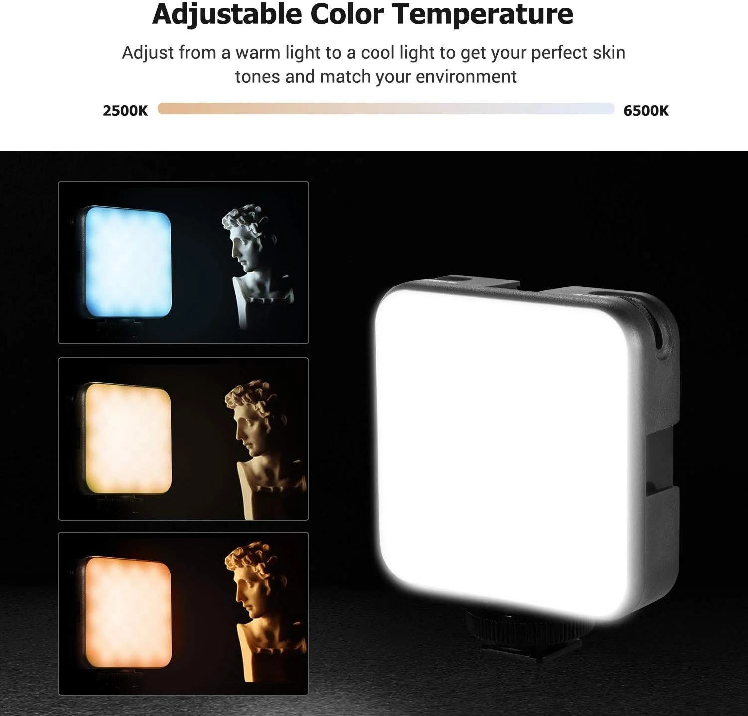 نور ویدئویی LED کلیپسی کوچک Eacam W64، نور پرکننده تلفن همراه، نور کنفرانس ویدیویی تبلت، 2500K-6500K قابل تنظیم برای جلسه آنلاین، پخش زنده، سلفی نور ویدئویی LED کلیپسی کوچک Eacam W64، نور پرکننده تلفن همراه، نور کنفرانس ویدیویی تبلت، 2500K-6500K قابل تنظیم برای جلسه آنلاین، پخش زنده، سلفی