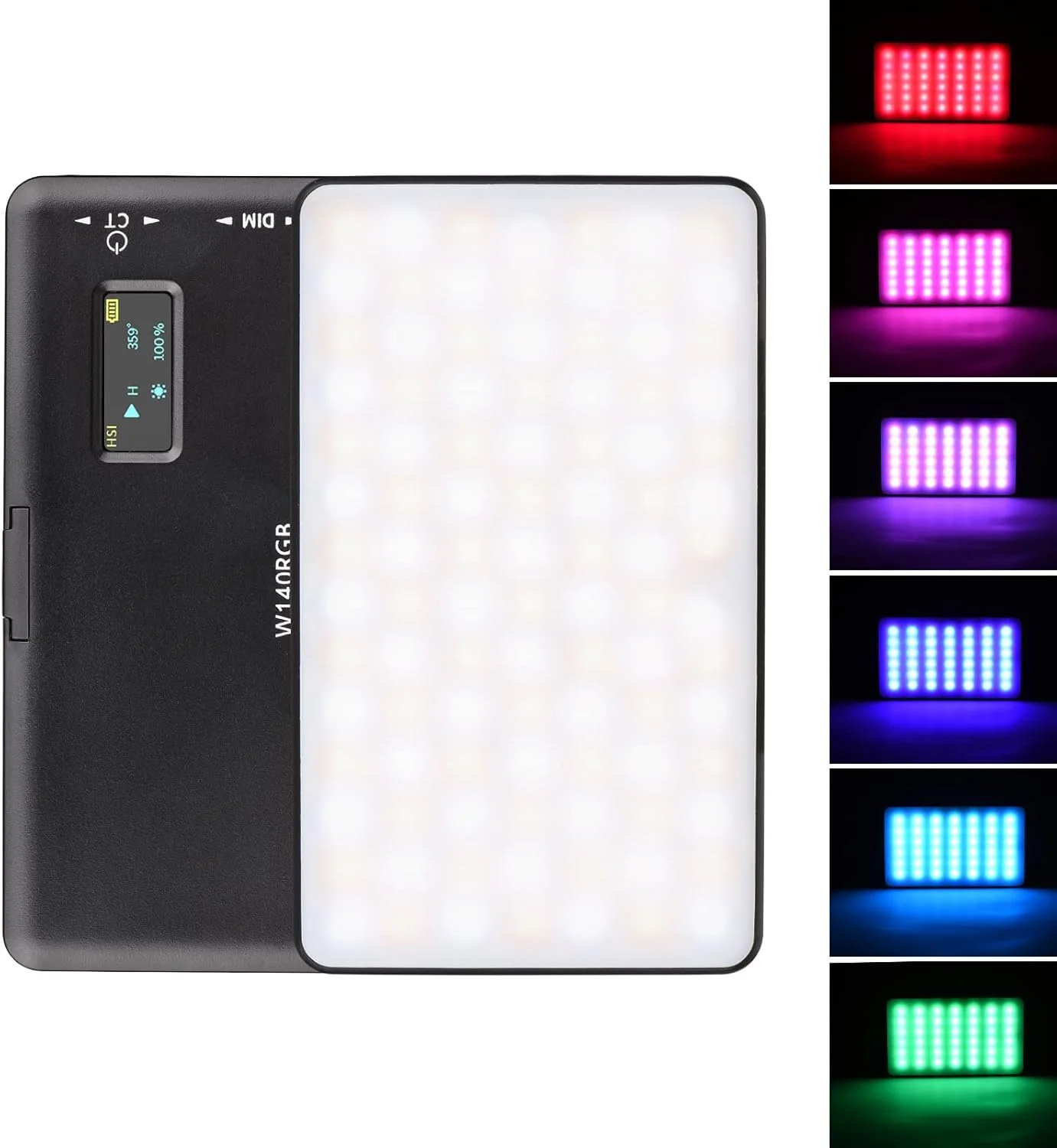 نور ویدئویی LED ایکام، نور پرکننده عکاسی قابل شارژ W140 RGB با دمای رنگی 2500K-9000K، 20 جلوه نورپردازی قابل تنظیم با نمایشگر LCD و آداپتور کفشک سرد برای ولاگ، پخش زنده و کنفرانس ویدیویی نور ویدئویی LED ایکام، نور پرکننده عکاسی قابل شارژ W140 RGB با دمای رنگی 2500K-9000K، 20 جلوه نورپردازی قابل تنظیم با نمایشگر LCD و آداپتور کفشک سرد برای ولاگ، پخش زنده و کنفرانس ویدیویی