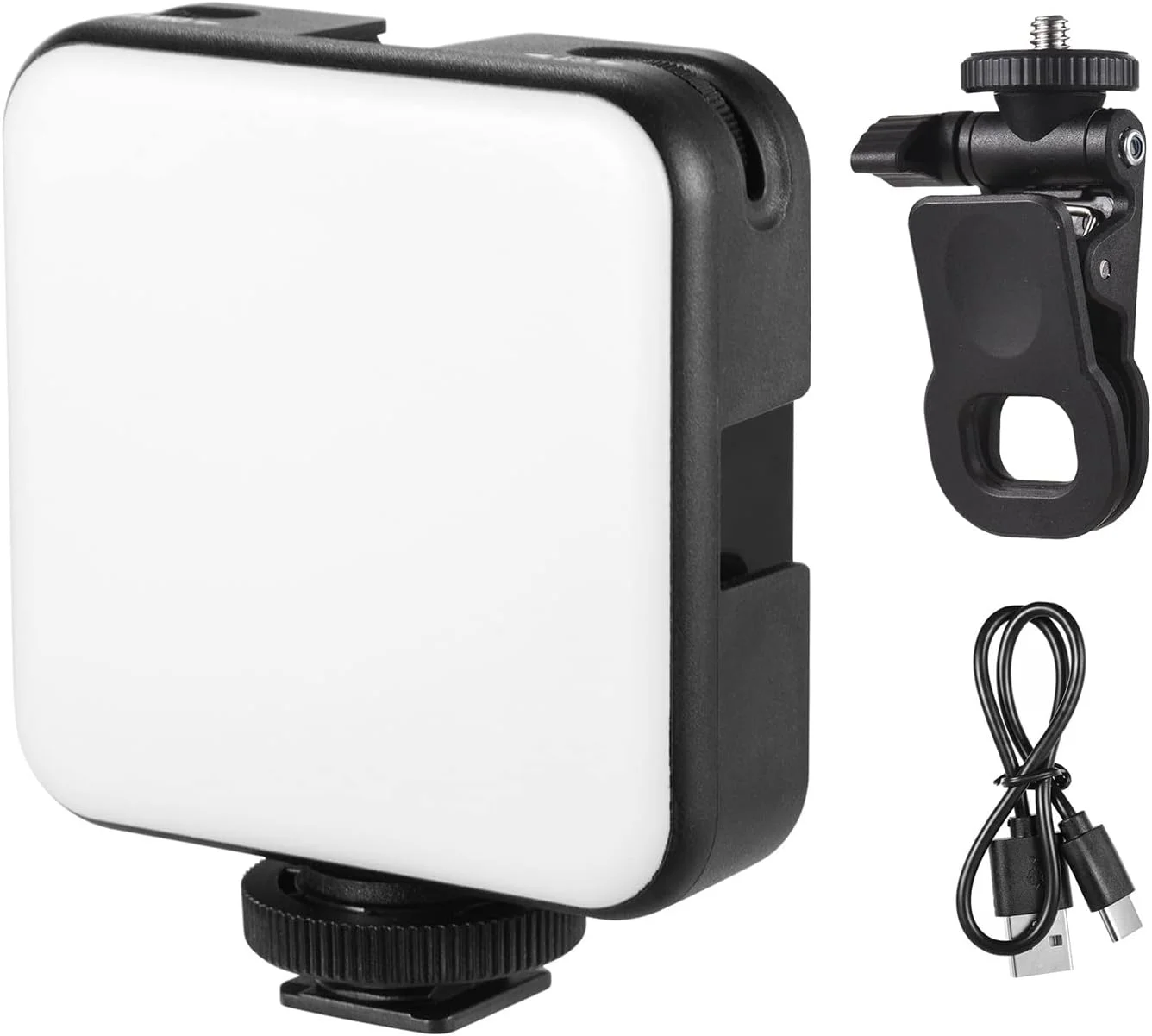 نور ویدئویی LED کلیپسی کوچک Eacam W64، نور پرکننده تلفن همراه، نور کنفرانس ویدیویی تبلت، 2500K-6500K قابل تنظیم برای جلسه آنلاین، پخش زنده، سلفی نور ویدئویی LED کلیپسی کوچک Eacam W64، نور پرکننده تلفن همراه، نور کنفرانس ویدیویی تبلت، 2500K-6500K قابل تنظیم برای جلسه آنلاین، پخش زنده، سلفی